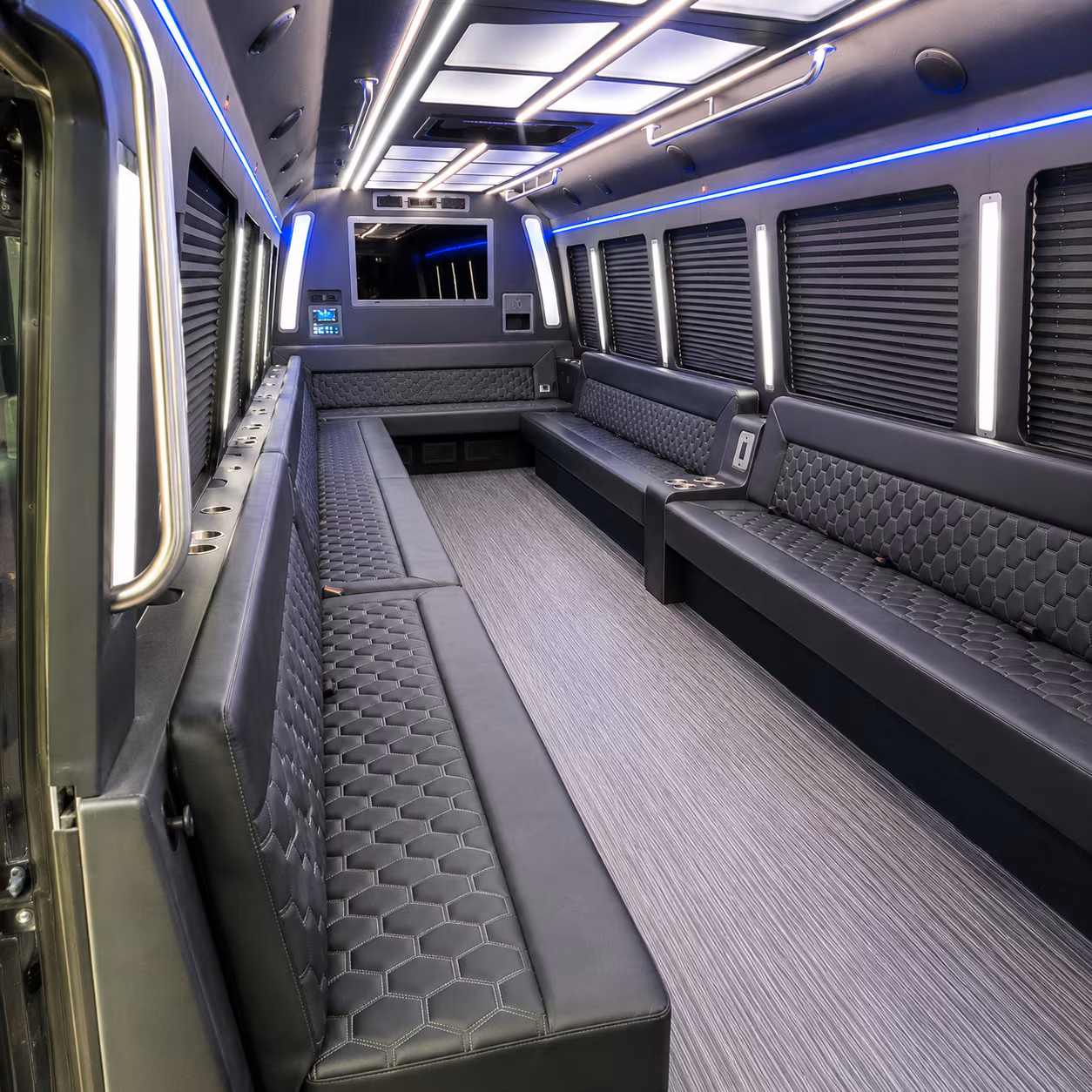 glendale 40 passenger party bus interior