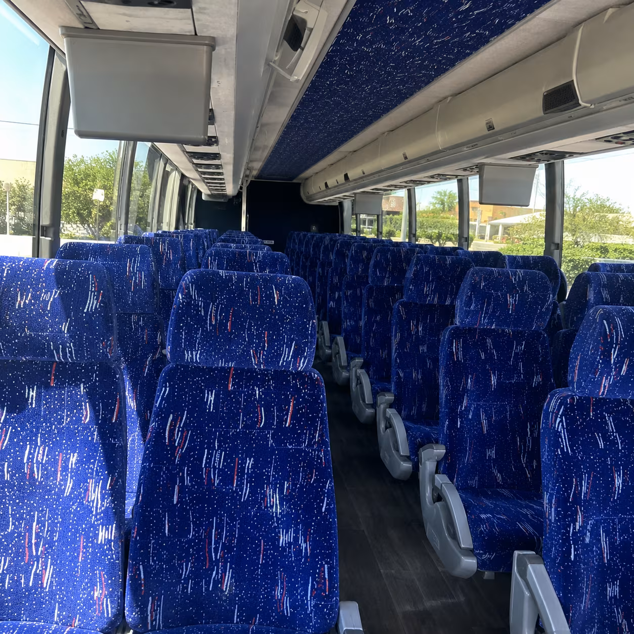 glendale charter bus rental interior